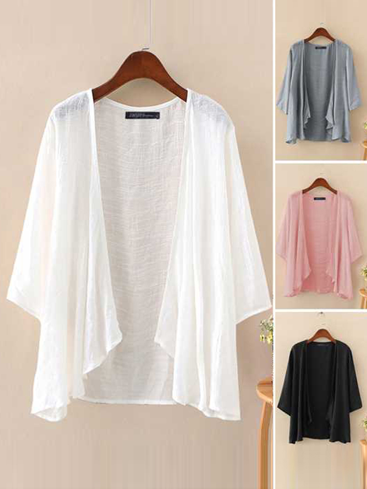 Kimono Cardigan Women - แฟชั่น Cardigans สตรีเสื้อฤดูร้อน2023 ZANZEA ลำลองแขนยาว Blusas