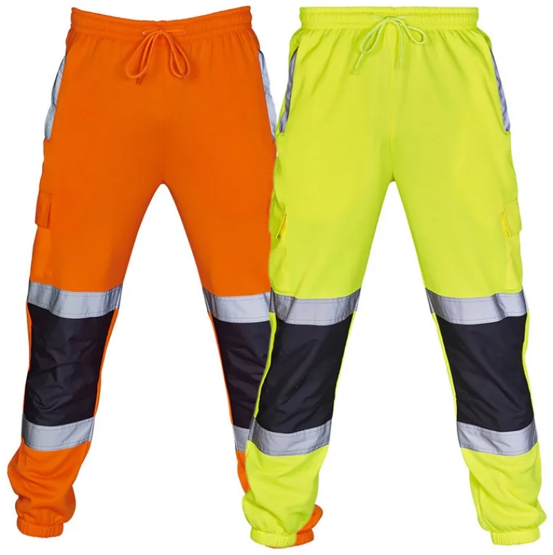 Women'S Fashion Utility Pants - กางเกงทำงานถนนผู้ชายกางเกงแฟชั่นแถบสะท้อนแสงกางเกงหลวมสีทึบแบบลำลองฤดูใบไม้ผลิฤดูใบไม้ร่วง