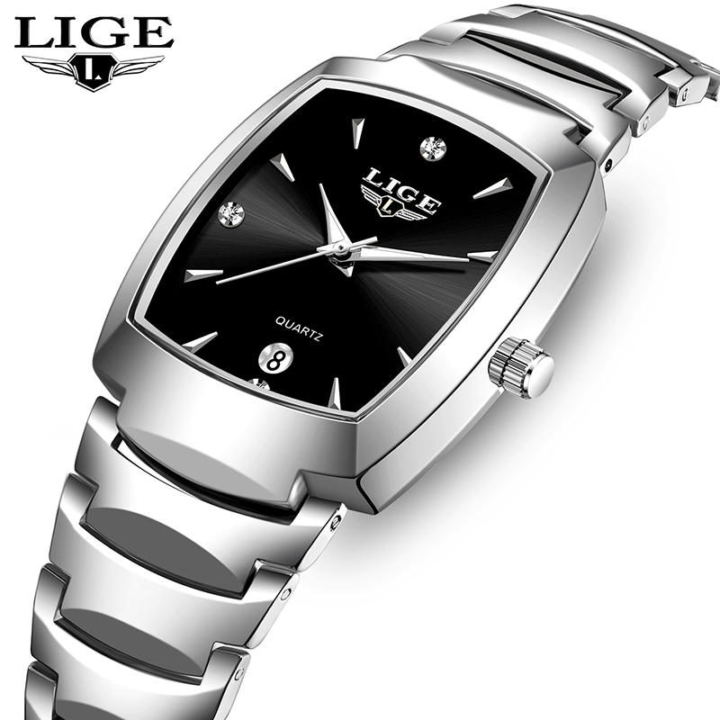Fashion Women Watch - LIGE นาฬิกาผู้หญิงธุรกิจหรูหราสุภาพสตรีนาฬิกาหญิงนาฬิกากันน้ําแฟชั่นควอตซ์นาฬิกาเรียบง่ายสําหรับ Wome montre femme +