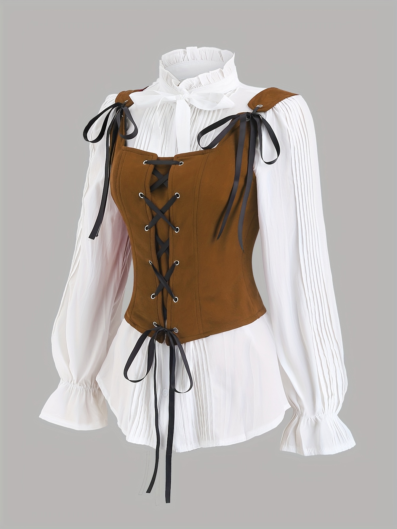 Women'S Fashion Renaissance Period - เสื้อผ้าแฟชั่นสตรีสไตล์ยุโรปและอเมริกา, ชุดคอร์เซ็ท, เสื้อท่อนบน, เสื้อแบบผูกคอ จากยุคกลางและยุคเรอเนซองส์