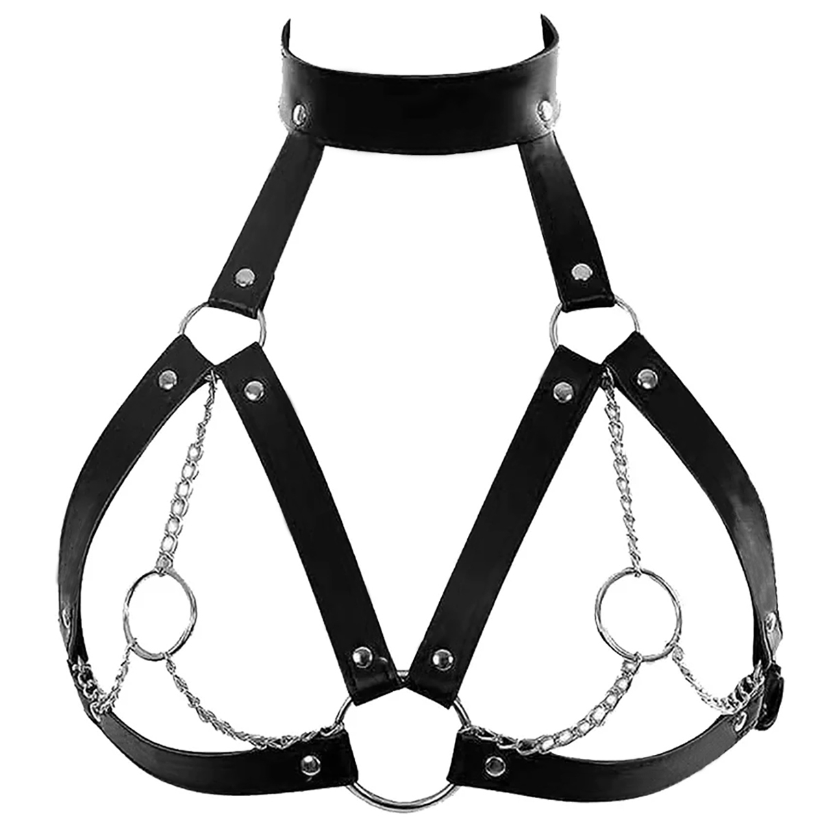 Women'S Fashion Harness - เข็มขัดเทียมแฟชั่นสำหรับผู้หญิงสายคล้องอกเข็มขัดหนังเซ็กซี่ชุดชั้นในแบบกอธิคสายรัดเสื้อผ้า