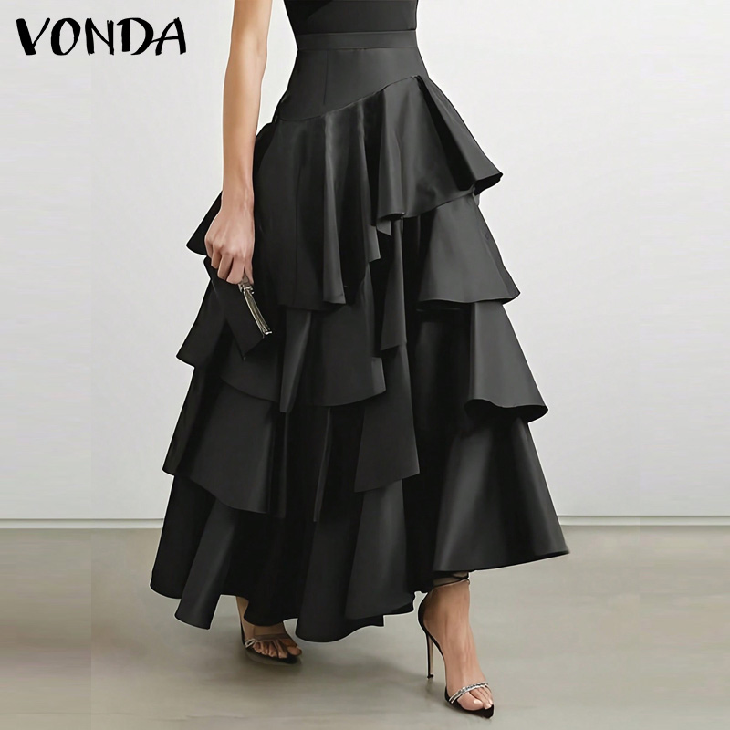 กระโปรงยาวทรงเอวสูง VONDA ไซส์ - Women'S Fashion Layering บทวิจารณ์และราคา