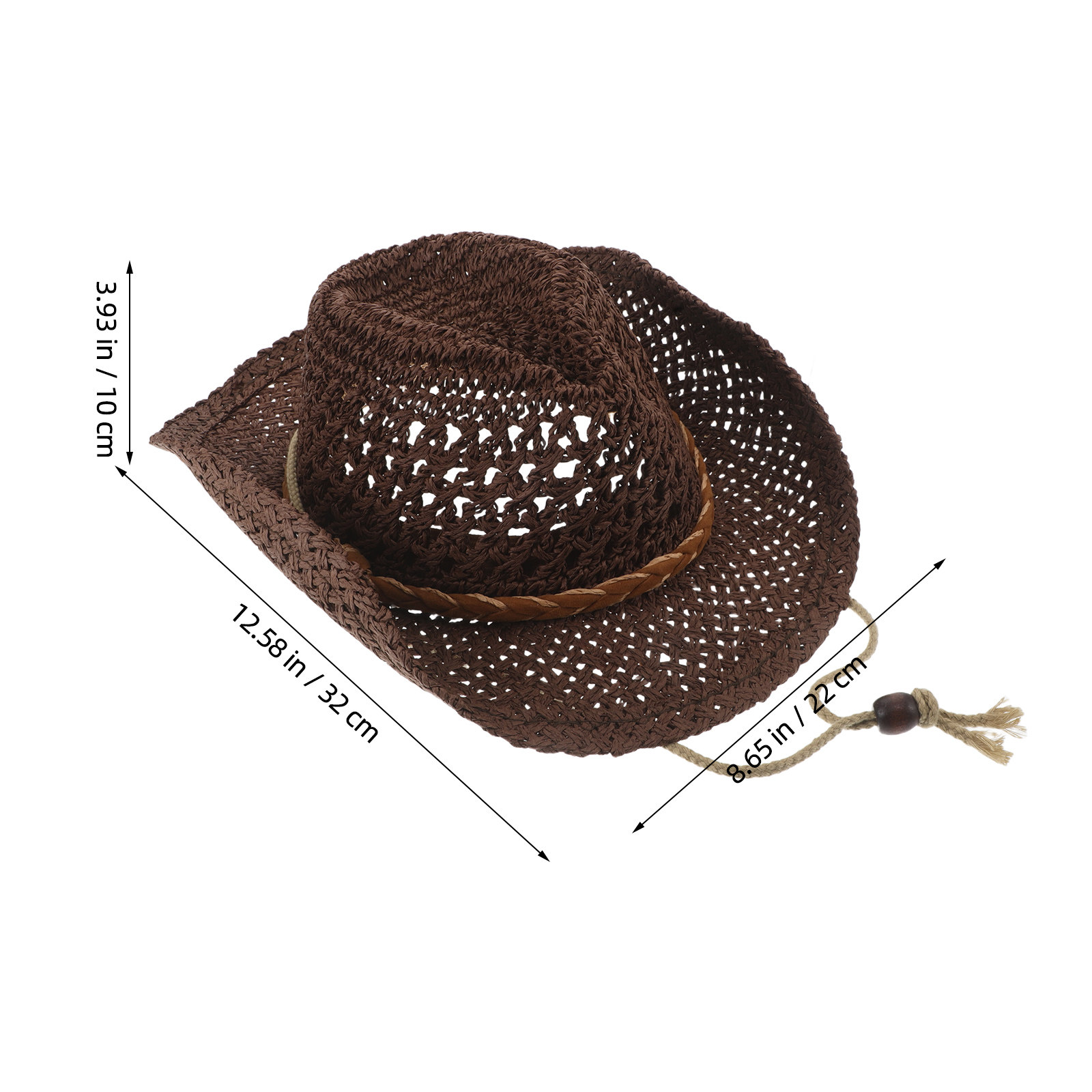 หมวกคาวบอยเด็กสไตล์ตะวันตก ปีก - Straw Hat Summer บทวิจารณ์และราคา