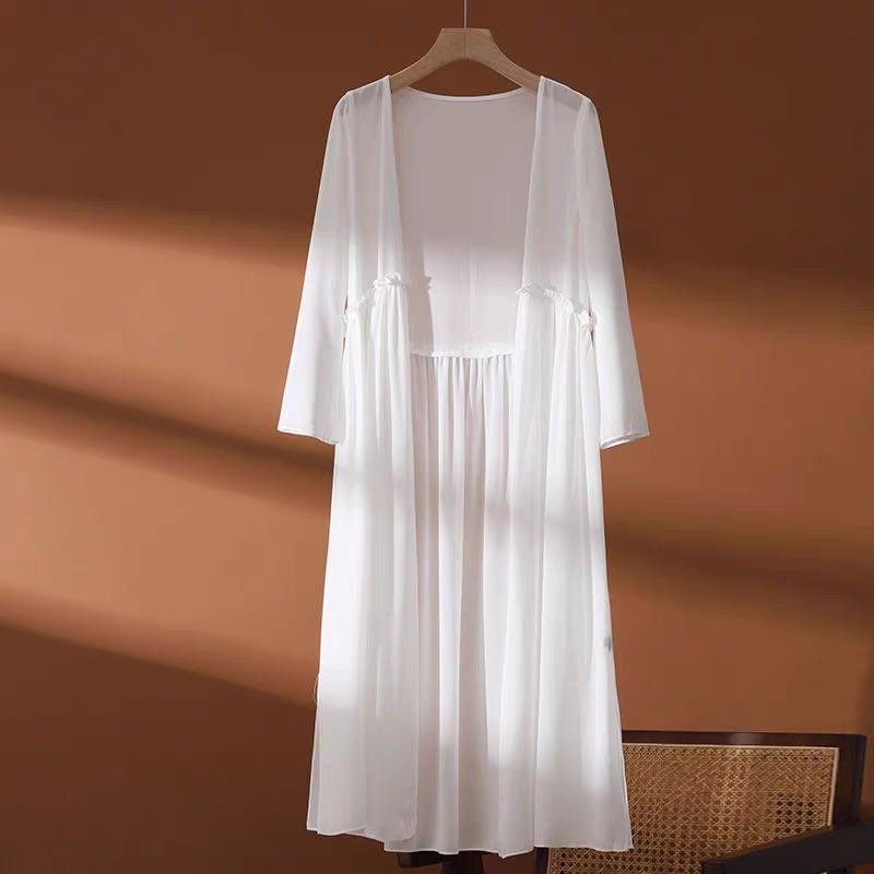 เสื้อคลุมคาร์ดิแกนผ้าชีฟองสำหร - Kimono Cardigan Women บทวิจารณ์และราคา