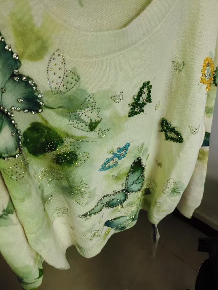 เสื้อสเวตเตอร์ปักลายคริสตัล ภา - Women'S Real Y2K Fashion บทวิจารณ์และราคา