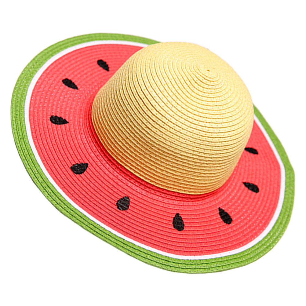 หมวกฟางลายแตงโมสำหรับเด็กผู้หญ - Straw Hat Summer บทวิจารณ์และราคา