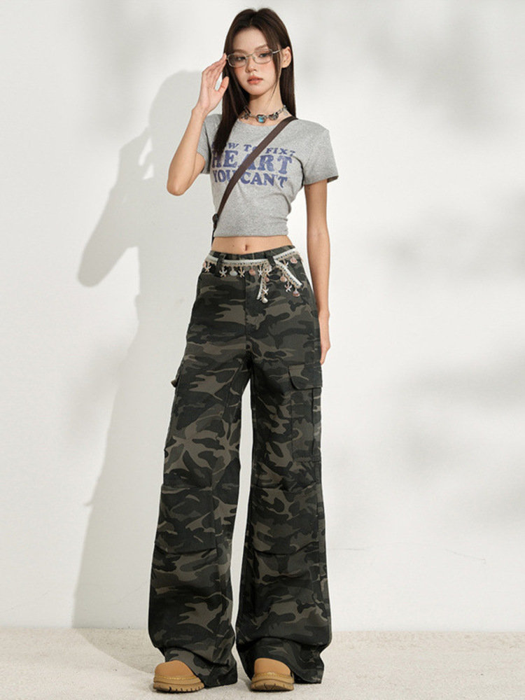 กางเกงยีนส์แฟชั่นลายพรางสำหรับ - Women'S Fashion Utility Pants บทวิจารณ์และราคา