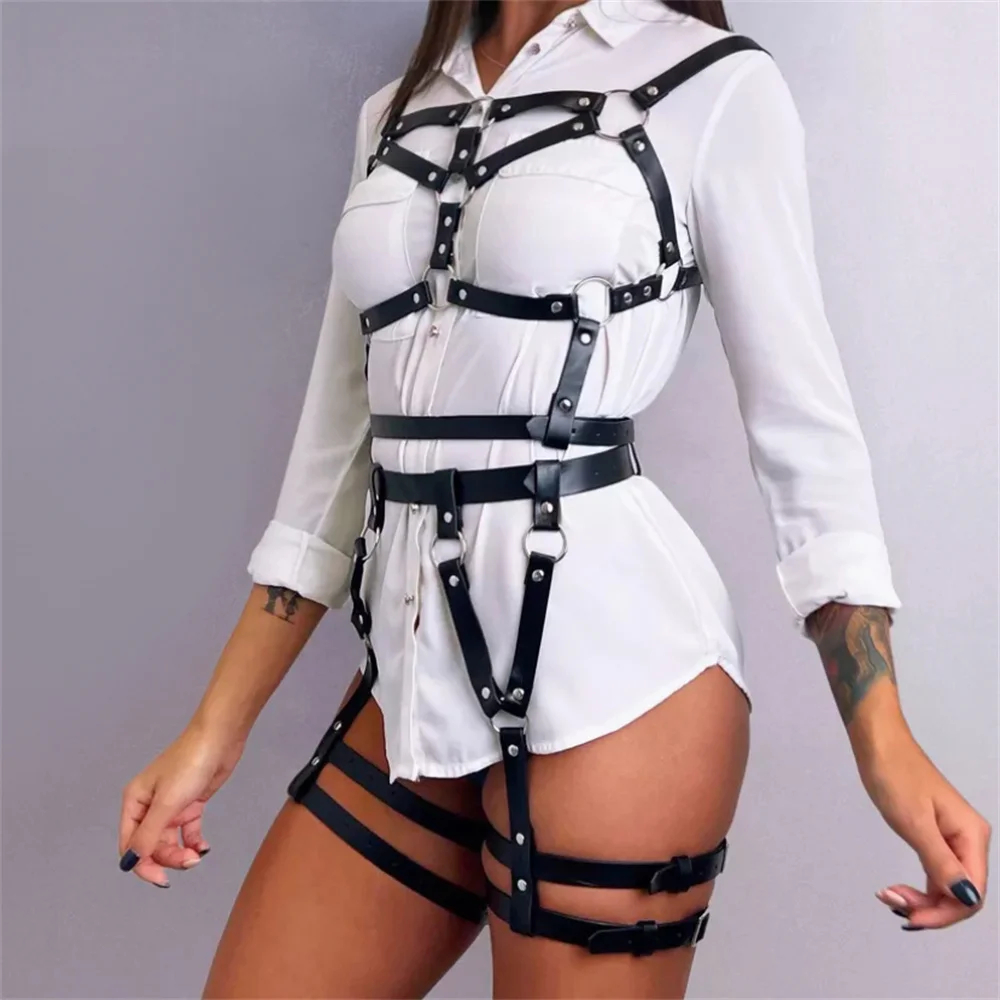    เข็มขัดหนัง PU แฟชั่นสำหรั - Women'S Fashion Harness บทวิจารณ์และราคา