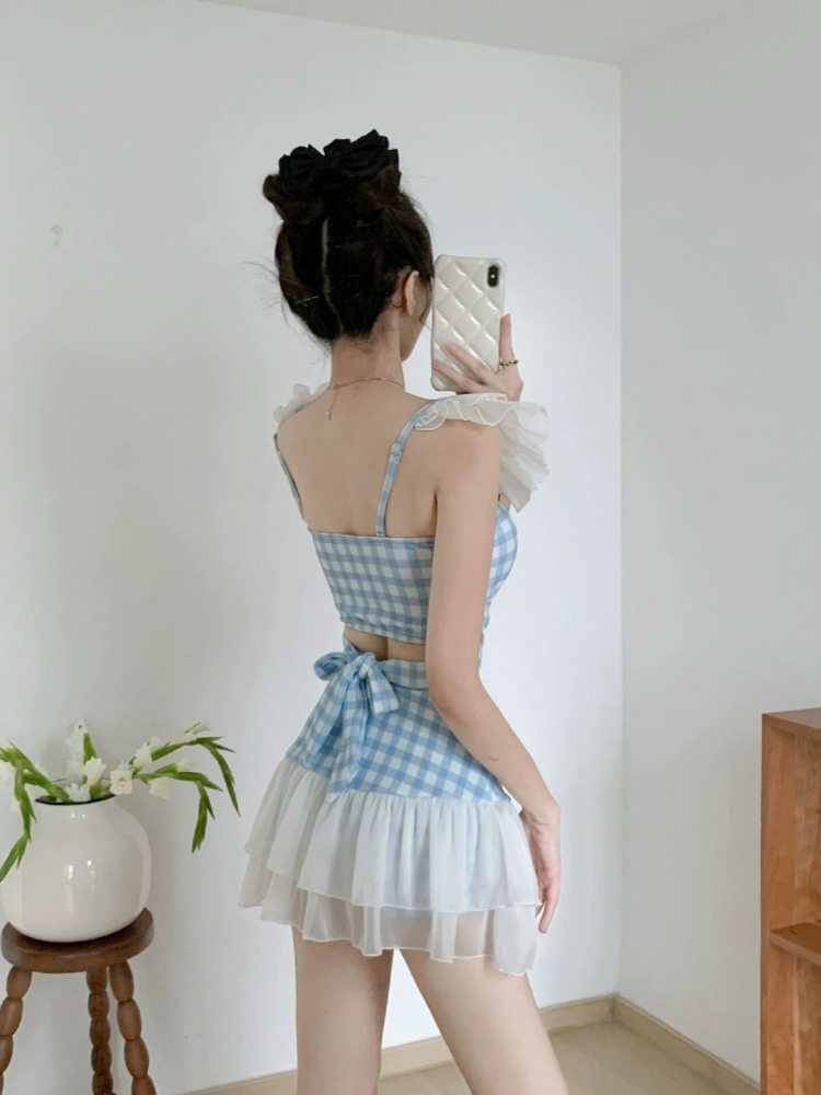 ชุดว่ายน้ำแบบผูกคอสำหรับผู้หญิ - Women Fashion Korean บทวิจารณ์และราคา