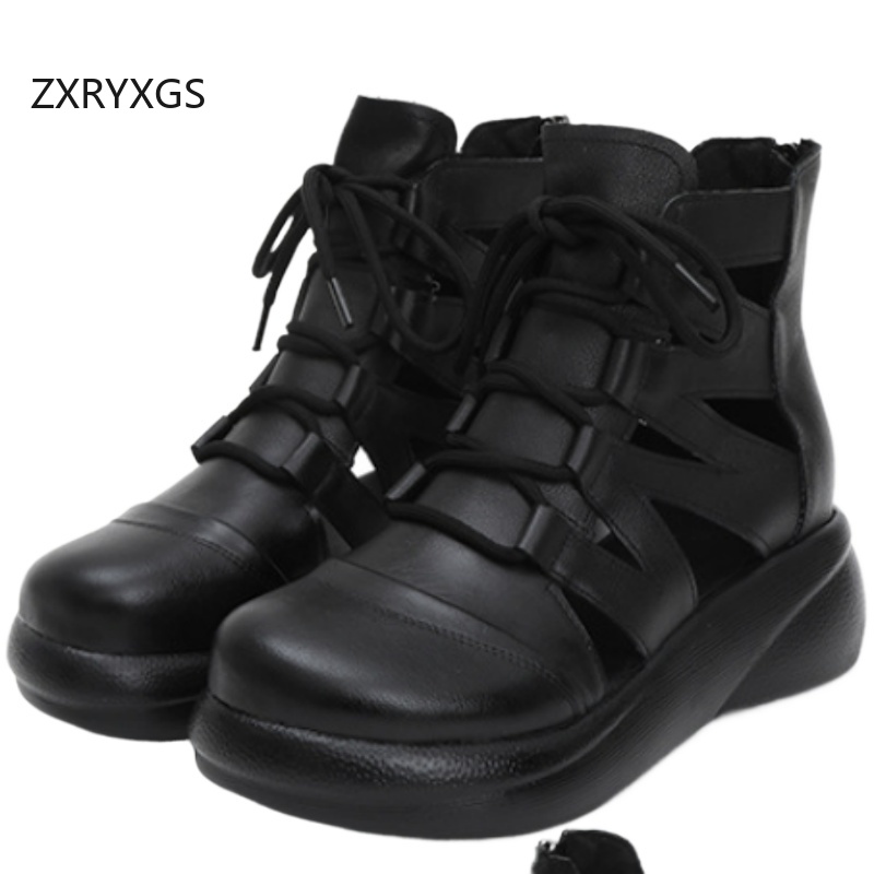 ZXRYXGS รองเท้าแตะหนังวัวชั้นบ - Women'S Fashion Layering บทวิจารณ์และราคา