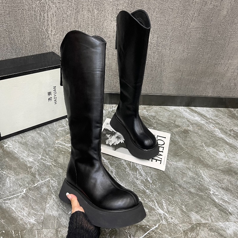 รองเท้าบูทผู้หญิงแบบเรียบง่าย  - Women Fashion Korean บทวิจารณ์และราคา