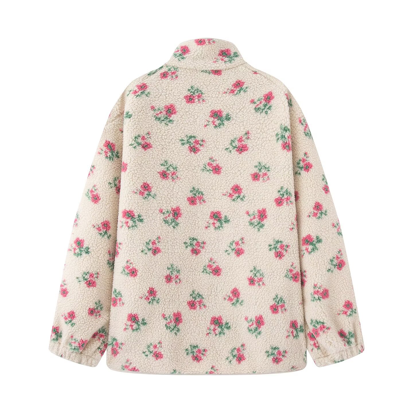 เสื้อแจ็คเก็ตแฟชั่นลายดอกไม้สำ - Sherpa Coat Women บทวิจารณ์และราคา