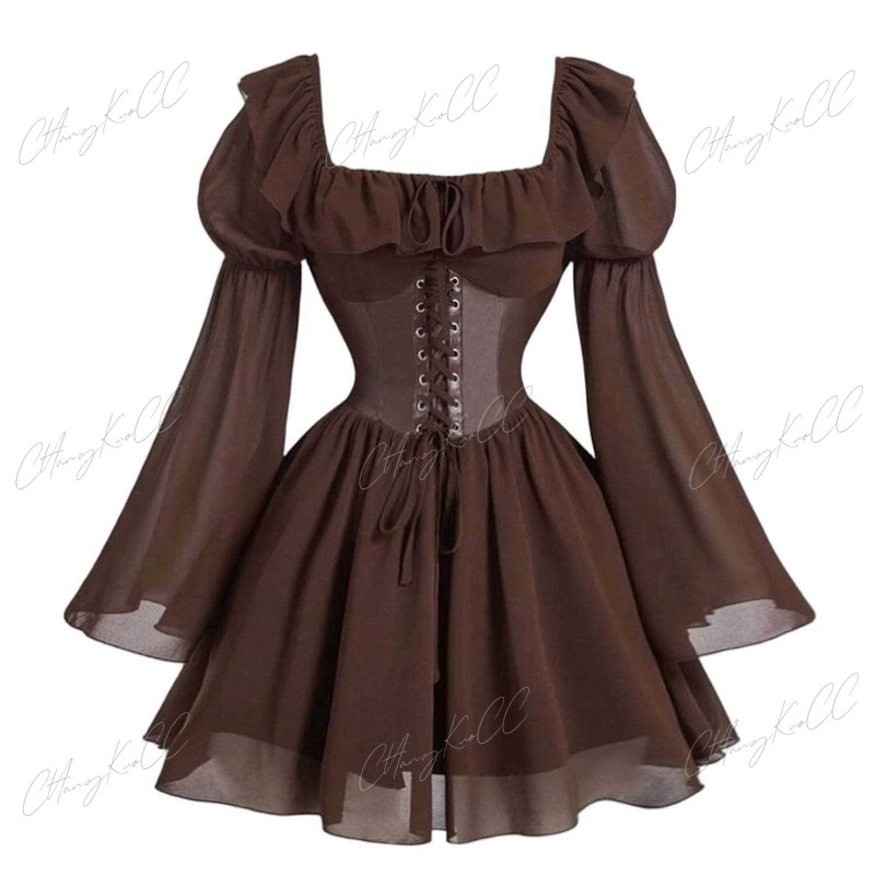 ชุดเดรสแขนยาวทรงบับเบิ้ลสไตล์ย - Women'S Fashion Renaissance Period บทวิจารณ์และราคา