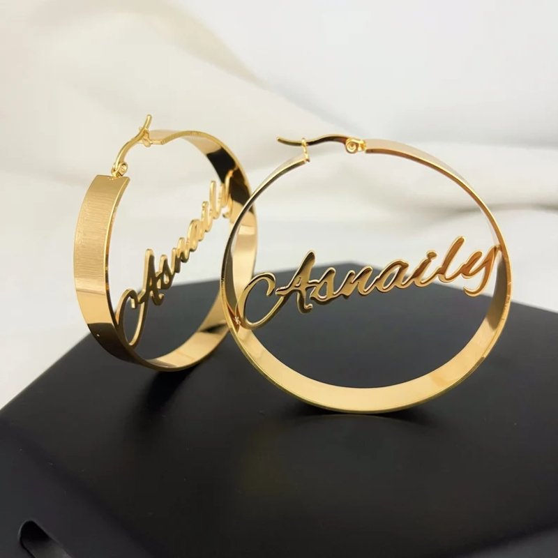 ต่างหูชื่อสั่งทำพิเศษ ชุบทอง 1 - Women Fashion Name Ideas บทวิจารณ์และราคา