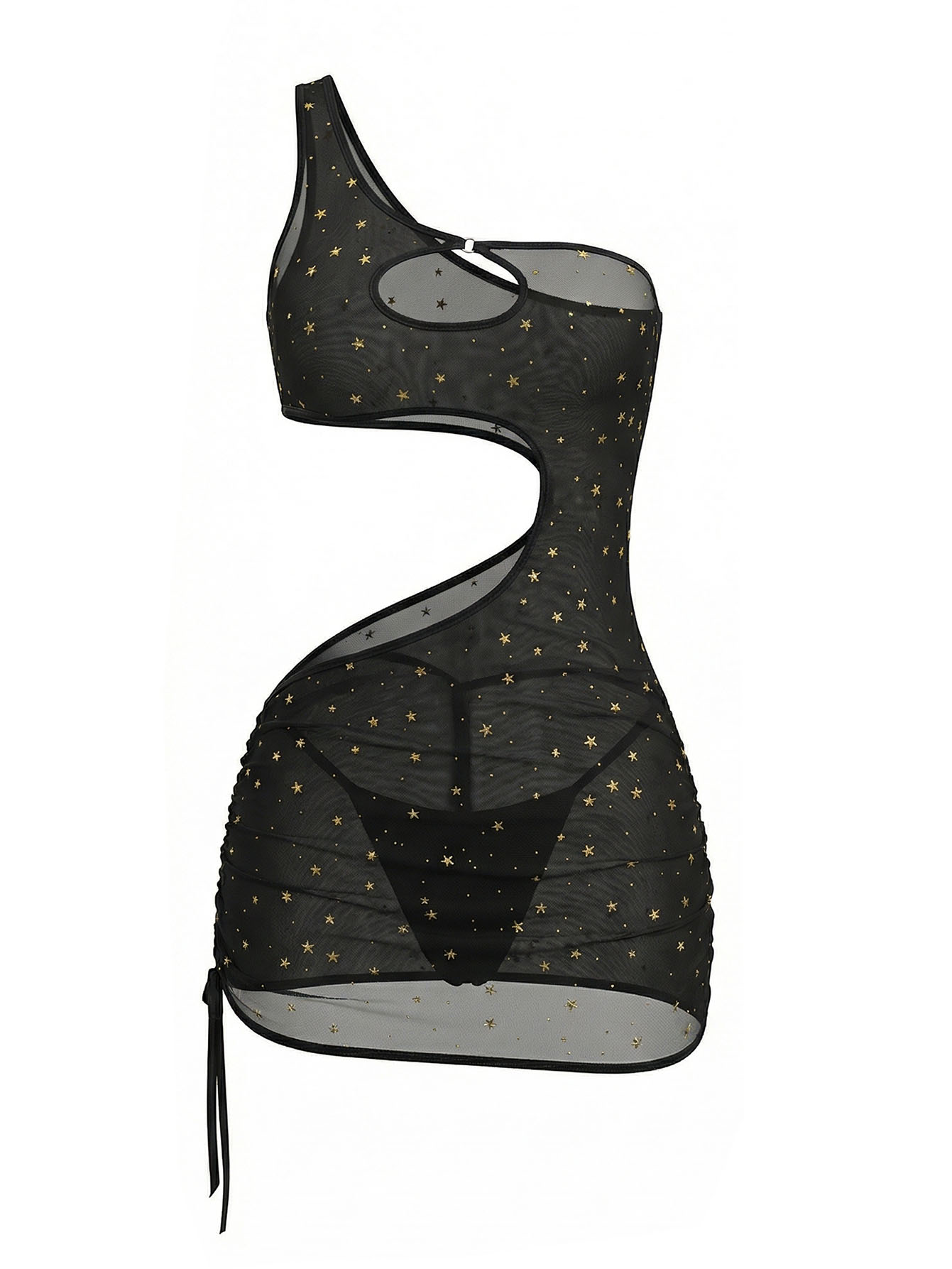 ชุดเดรสชุดชั้นในตาข่ายโปร่งลาย - Bodycon Dress Women บทวิจารณ์และราคา