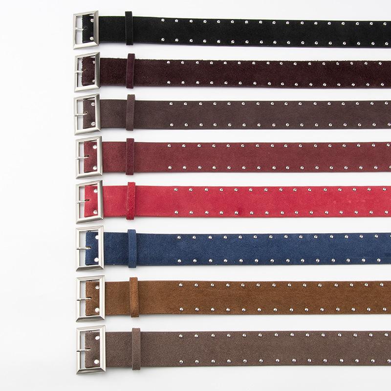 เข็มขัดหนังแท้หนังกลับวินเทจสำ - Women'S Real Y2K Fashion บทวิจารณ์และราคา
