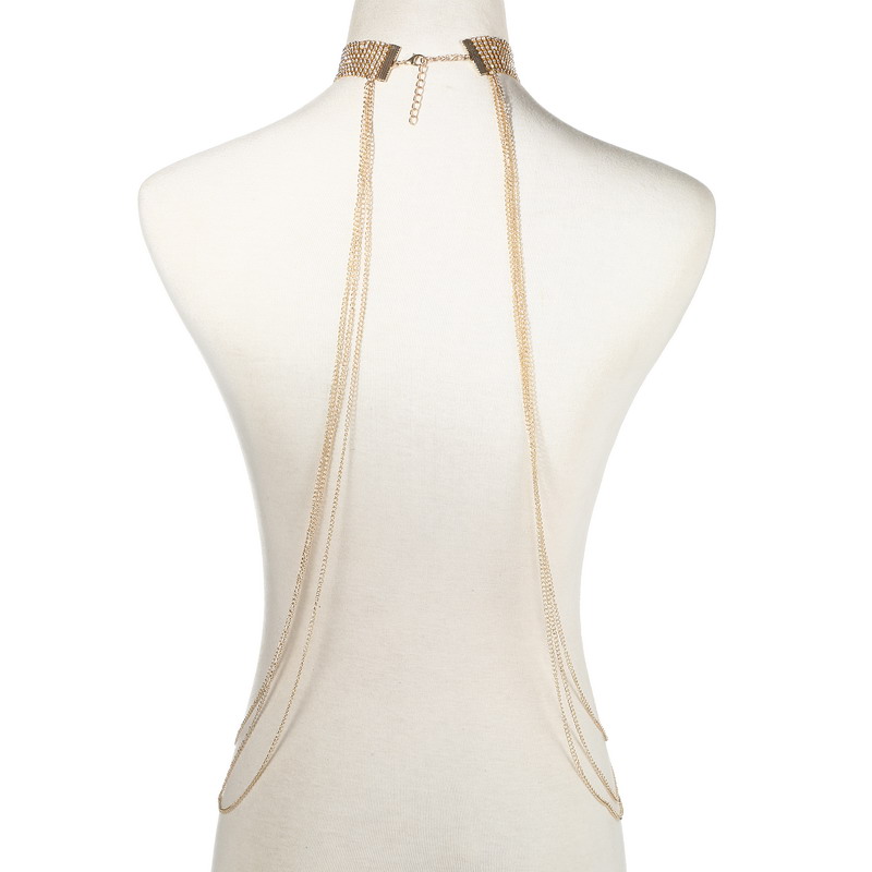 ทองสีBody Chainผู้หญิงRhinesto - Women'S Fashion Harness บทวิจารณ์และราคา