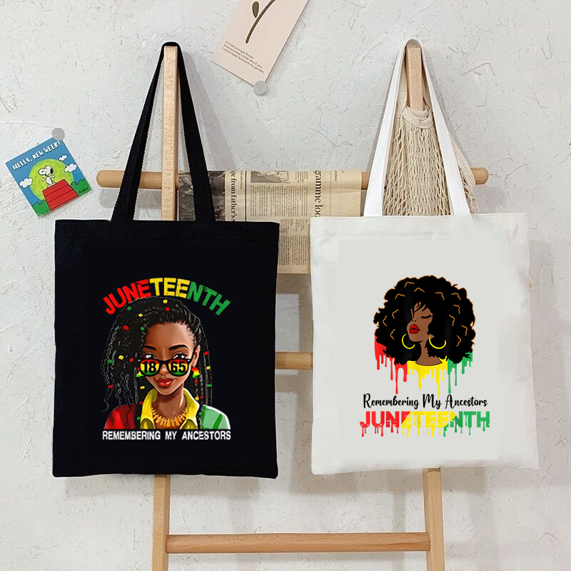 Juneteenth สีดําสาวพิมพ์ผ้าใบผ - Women Fashion History บทวิจารณ์และราคา