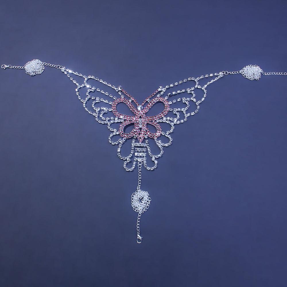 ผีเสื้อ Rhinestone Chain ชุดเค - Women'S Fashion Harness บทวิจารณ์และราคา