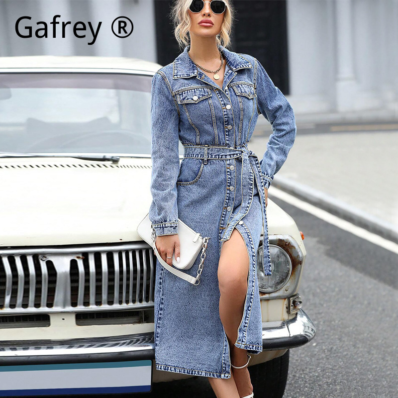 ชุดเดรสยีนส์แขนยาวสำหรับผู้หญิ - Bodycon Dress Women บทวิจารณ์และราคา