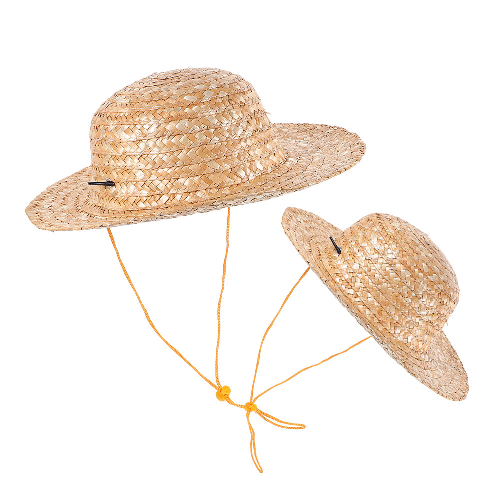 2 ชิ้น หมวกกันแดดเด็ก หมวกปีกก - Straw Hat Summer บทวิจารณ์และราคา