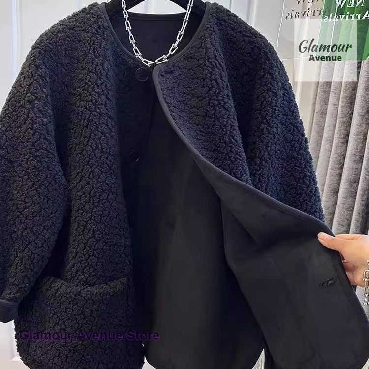 เสื้อโค้ทขนแกะสไตล์เกาหลีสำหรั - Sherpa Coat Women บทวิจารณ์และราคา