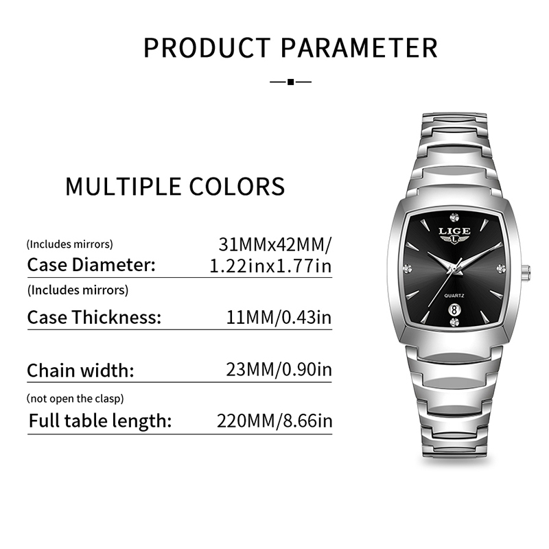 LIGE นาฬิกาผู้หญิงธุรกิจหรูหรา - Fashion Women Watch บทวิจารณ์และราคา