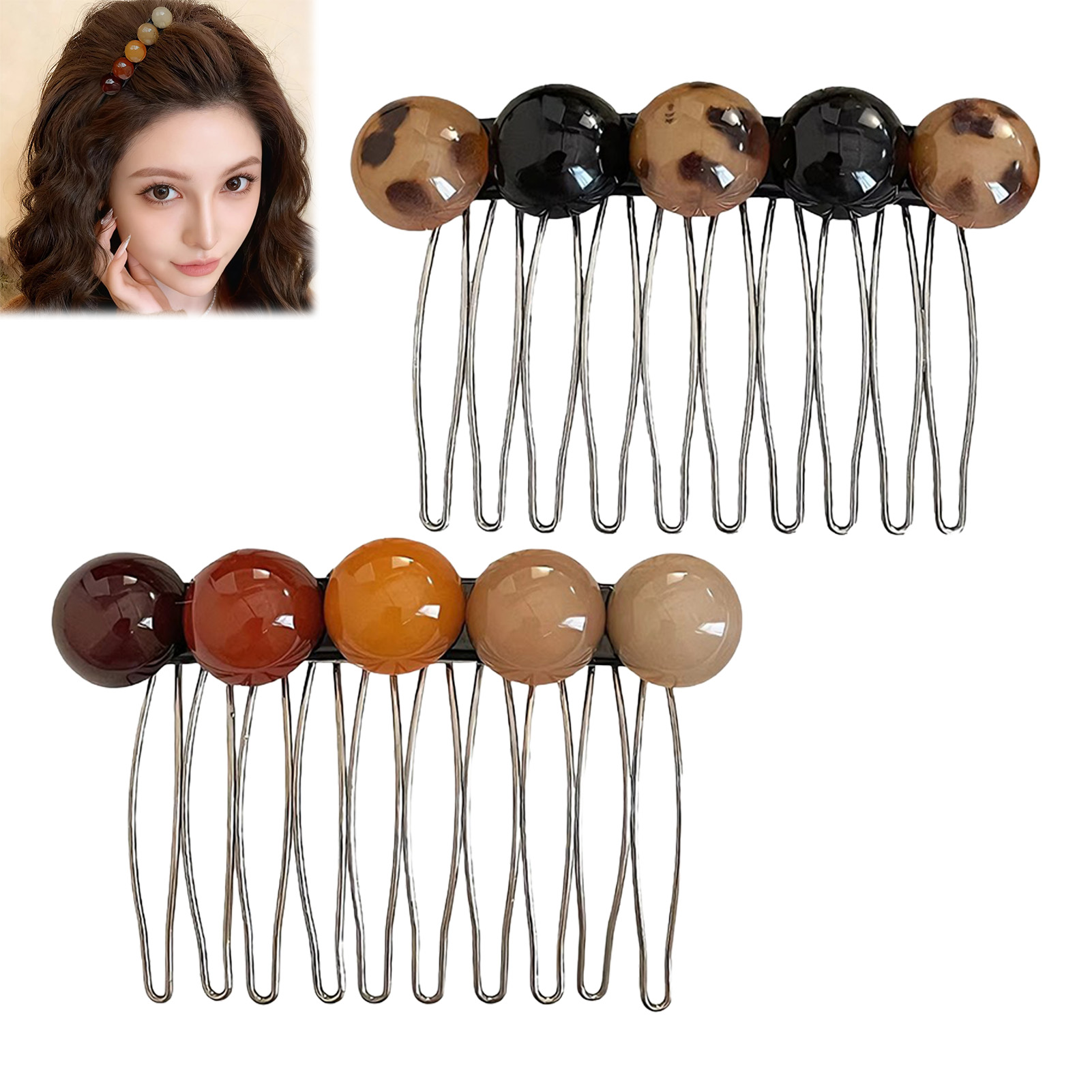 กิ๊บติดผมแบบเกาหลีประดับลูกปัด - Women Fashion Hair Style บทวิจารณ์และราคา