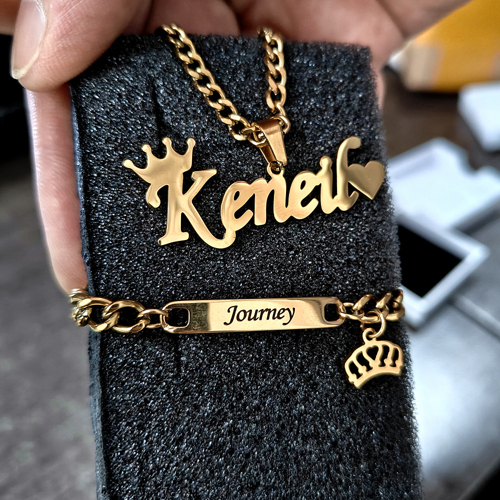 สร้อยข้อมือสร้อยคอชื่อมงกุฎสำห - Women Fashion Name Ideas บทวิจารณ์และราคา