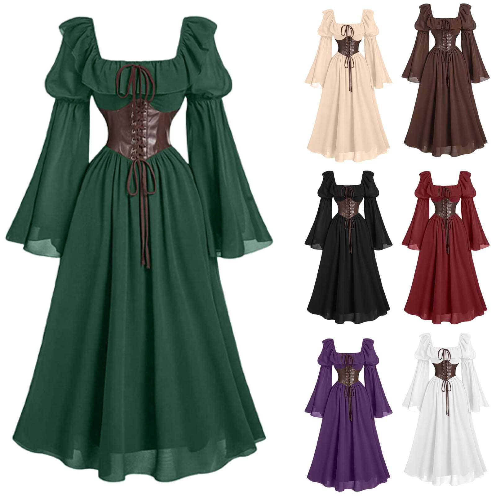 ชุดเดรสยาวแขนยาวทรงบับเบิ้ลสไต - Women'S Fashion Renaissance Period บทวิจารณ์และราคา