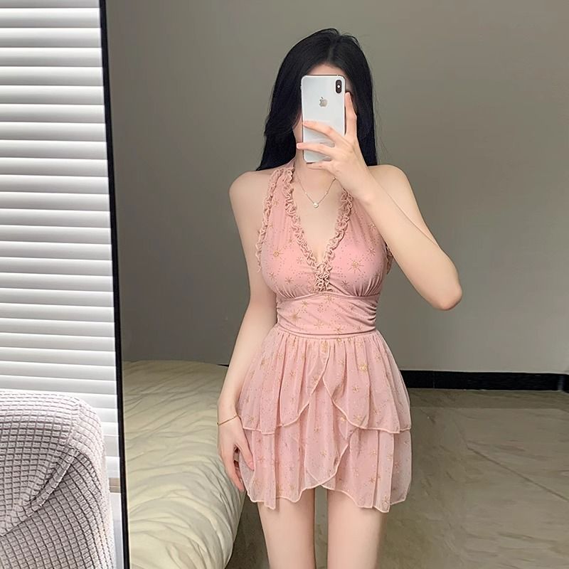 ชุดว่ายน้ำวันพีซแบบกระโปรงสำหร - Women Fashion Korean บทวิจารณ์และราคา