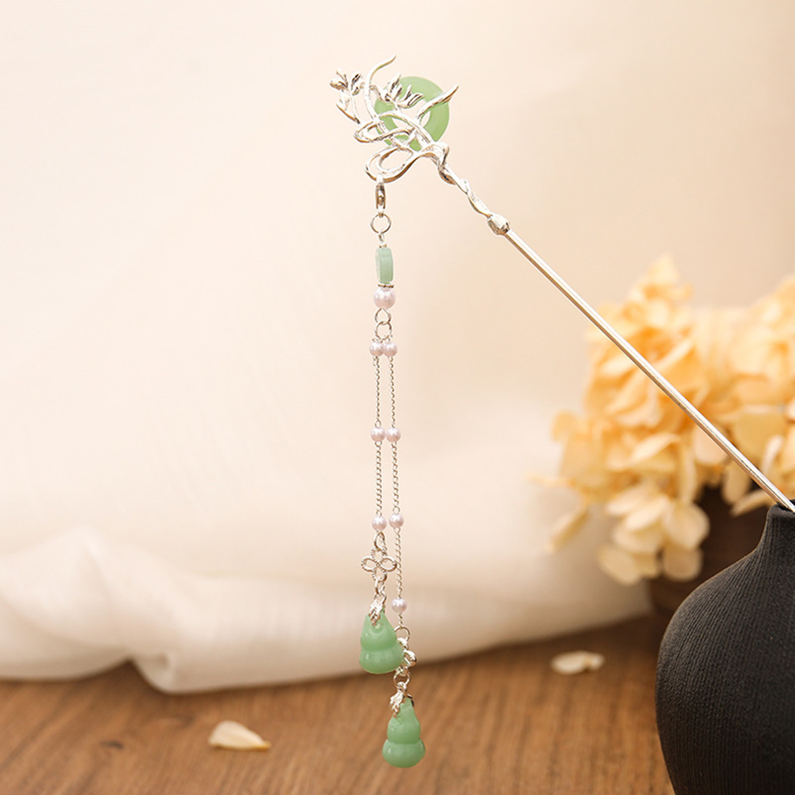สไตล์จีนแก้วสําหรับผู้หญิงEleg - Women Fashion Hair Style บทวิจารณ์และราคา
