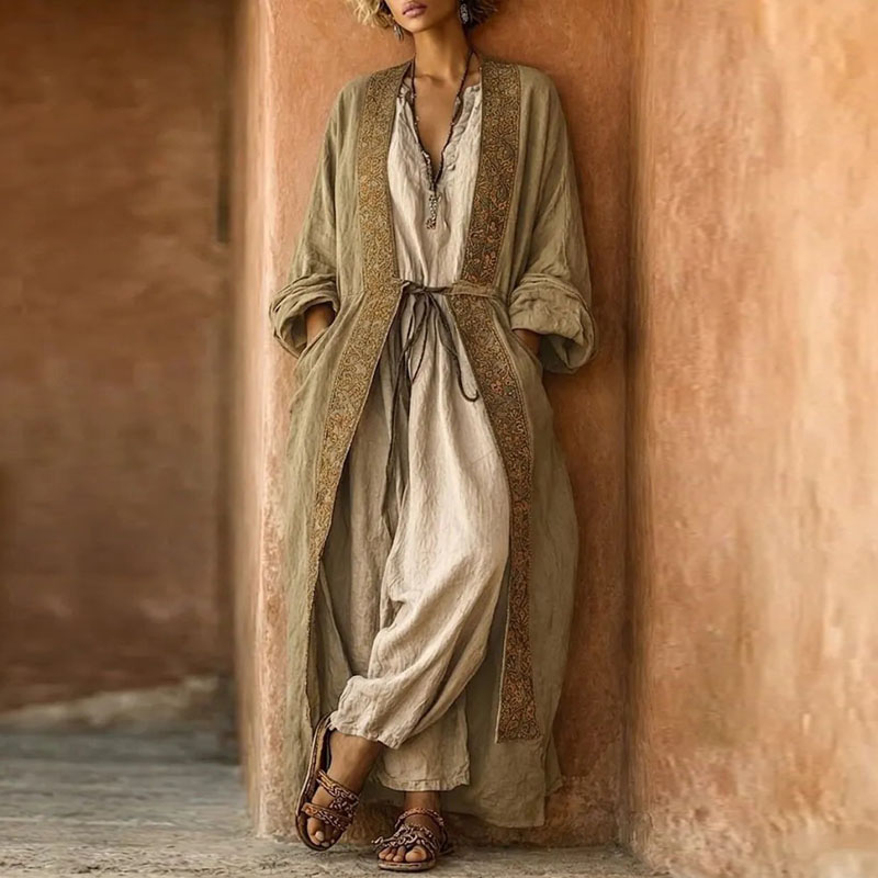 ชุดผู้หญิงแบบ 2 ชิ้นพร้อมเข็มข - Kimono Cardigan Women บทวิจารณ์และราคา
