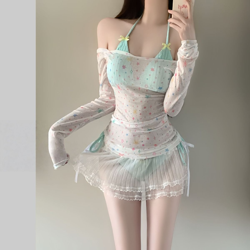 ชุดบิกินี่แขนยาวสำหรับผู้หญิง  - Women Fashion Korean บทวิจารณ์และราคา