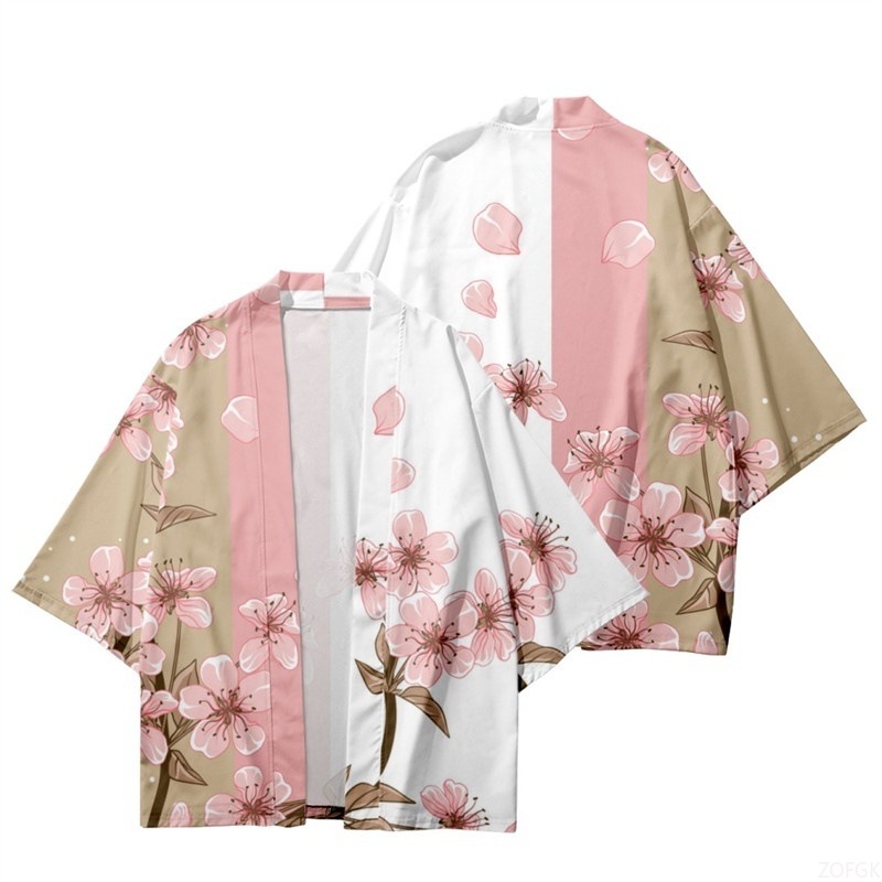 ฤดูร้อนผู้หญิงดอกไม้พิมพ์กิโมโ - Kimono Cardigan Women บทวิจารณ์และราคา