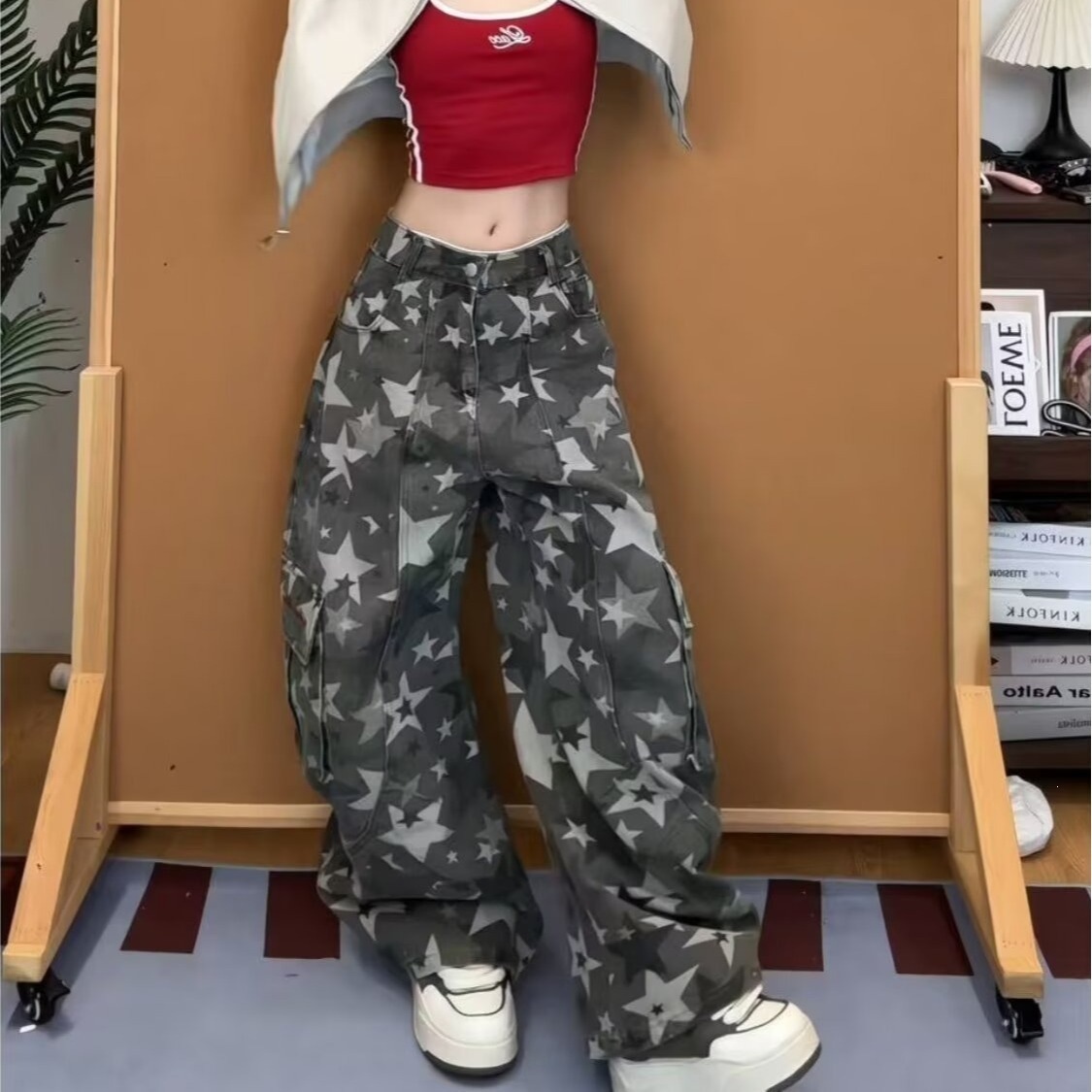 กางเกงคาร์โก้ลายพรางสำหรับผู้ห - Women'S Fashion Utility Pants บทวิจารณ์และราคา