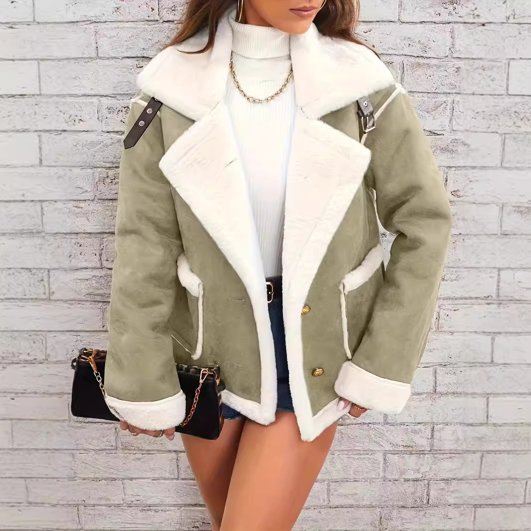 เสื้อแจ็คเก็ตขนแกะผู้หญิง สไตล - Sherpa Coat Women บทวิจารณ์และราคา
