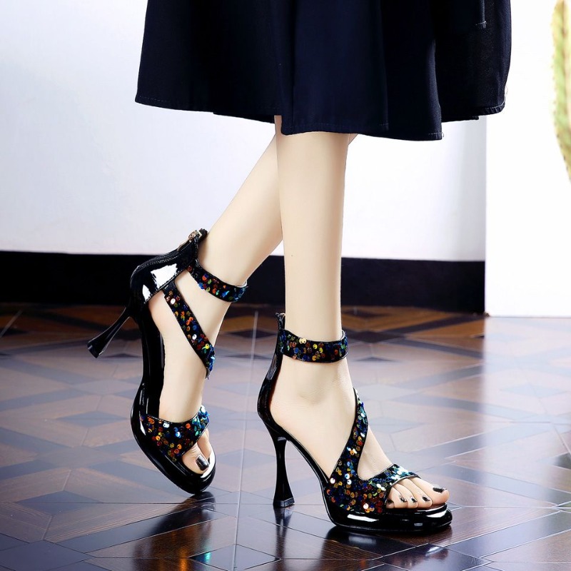 รองเท้าส้นสูงแบบเปิดนิ้วเท้าปร - Women Fashion Korean บทวิจารณ์และราคา