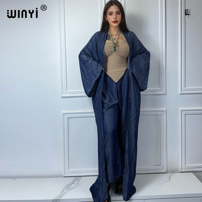 Winyi ชุด2ชิ้นแฟชั่นสไตล์แอฟริ - Kimono Cardigan Women บทวิจารณ์และราคา