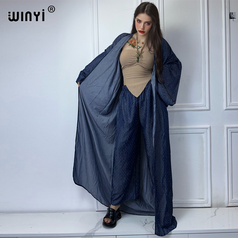 Winyi ชุด2ชิ้นแฟชั่นสไตล์แอฟริ - Kimono Cardigan Women บทวิจารณ์และราคา