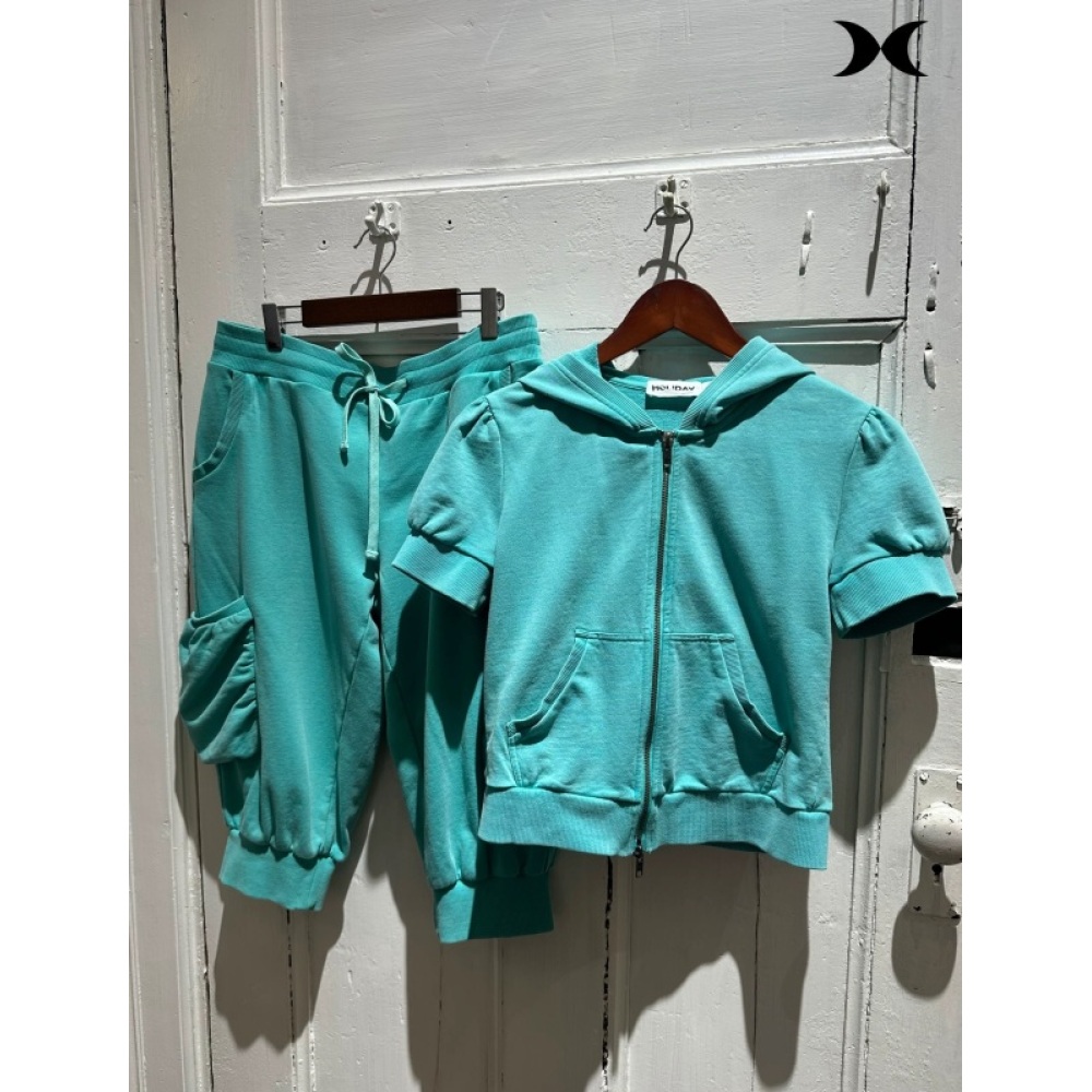 เสื้อฮู้ดซิปแขนสั้นสไตล์สาวสปอ - Women Fashion Korean บทวิจารณ์และราคา