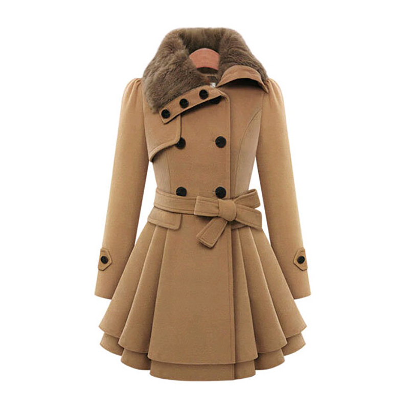 ฤดูหนาวSlimขนสัตว์ยาวSherpaเสื - Sherpa Coat Women บทวิจารณ์และราคา