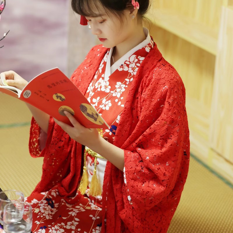สไตล์ญี่ปุ่นเสื้อคลุมฮาโอริกิโ - Kimono Cardigan Women บทวิจารณ์และราคา